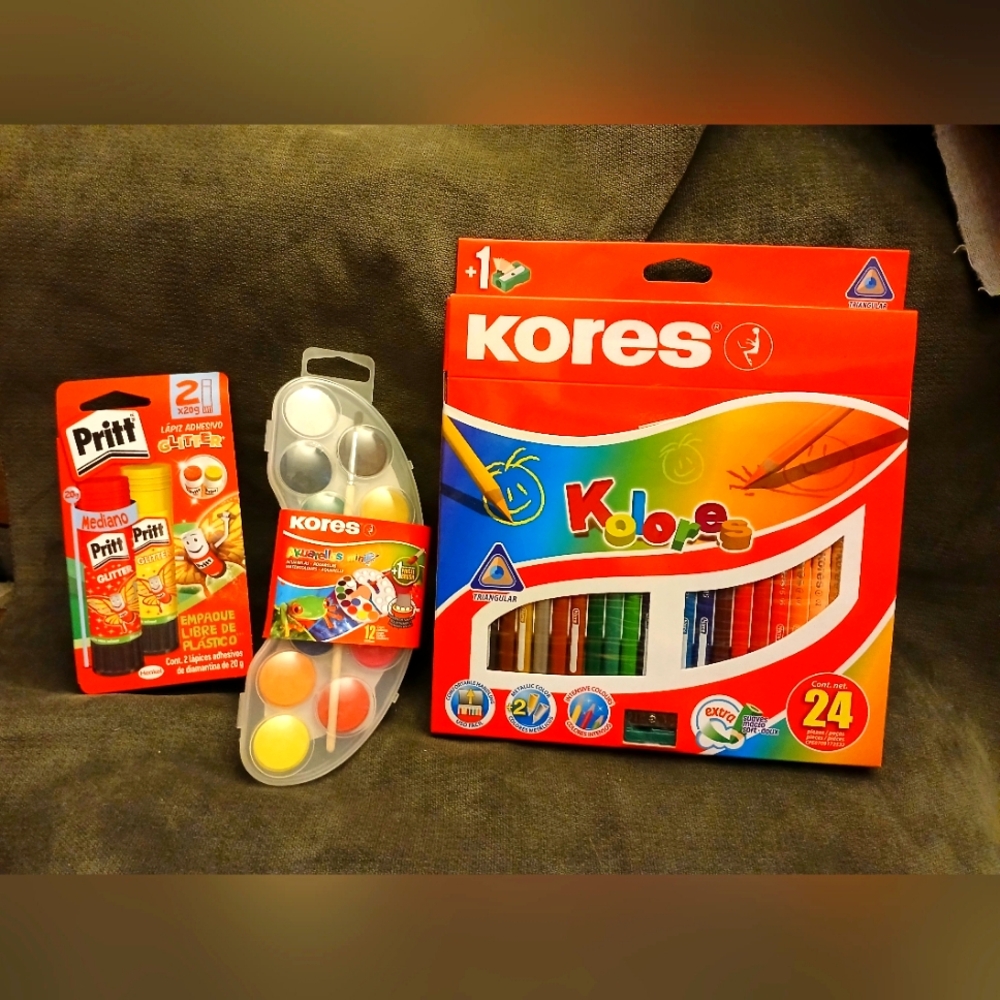 Kores Art Supplies Set with Pritt Glue